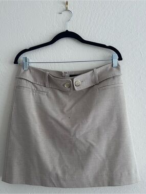 Classic Academia Women's Beige A-Line Skirt